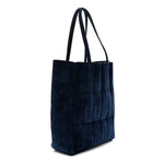 Suede Calfskin Kidskin Zoe Tote Midnight