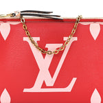 Monogram Giant Double Zip Pochette Rouge