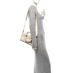 Canvas Embroidered Medium Jardin D'Hiver Lady D-Joy White Gold