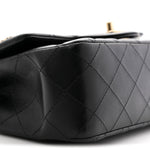 Lambskin Quilted Hollywood Charms Mini Rectangular Flap Black