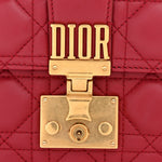 Lambskin Cannage Large Dioraddict Flap Red