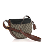 GG Supreme Monogram Calfskin Small Padlock Messenger Shoulder Bag Beige Black Cuir