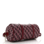 GG Shadow Monogram Ophidia Top Handle Bowler Bag  Rosso Ancora Red