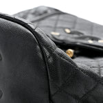 Caviar Quilted Small Filigree Backpack Black