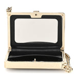 Patent Calfskin Boy Minaudiere Black