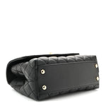 Caviar Quilted Mini Coco Handle Flap Black