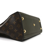 Calfskin Monogram On My Side MM Laurier Green Toffee Latte Beige