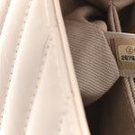 Calfskin Chevron Quilted Mini Coco Handle Flap Rose Pale