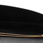 Dollar Calfskin Interlocking G Chain Wallet Black