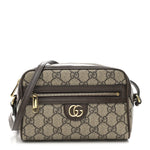 GG Supreme Monogram Textured Calfskin Super Mini Ophidia Shoulder Bag Beige Ebony New Acero