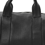 Pebbled Lambskin Rocco Black Pale Gold Hardware