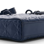 Calfskin Cannage Diamond Medium Lady D-Joy Navy Blue