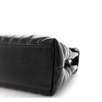 Calfskin Y Quilted Monogram Medium Loulou Chain Satchel Black