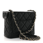 Lambskin Quilted Small Box Bag Black