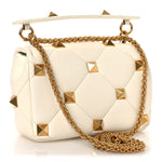 Nappa Medium Roman Stud Shoulder Bag Ivory