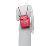 Calfskin Quilted Small Urban Spirit Backpack Dark Pink