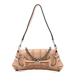 Nappa Vertical Matelasse Small Maxi Horsebit Chain Shoulder Bag Beige
