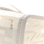 TPU FF Vitello Century Plexiglass Medium Runaway Shopper Tote White
