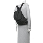 Canvas Calfskin Silver Hardware S Traveler Backpack Black