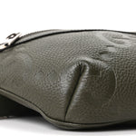 Piuma Calfskin Jumbo GG Embossed Small Belt Bag Dark Green