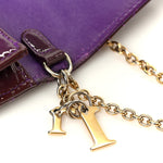 Patent Cannage Lady Dior Convertible Clutch Purple