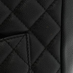 Caviar Quilted Petit Shopping Tote PST Black