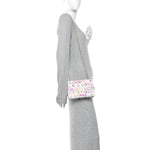 Sequin Logo CC Small Single Flap White Multicolor
