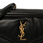 Plunged Lambskin Calypso Black