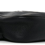 Pebbled Calfskin Small Soho Disco Bag Black
