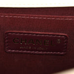 Caviar Suede Calfskin Chevron Medium Boy Flap White