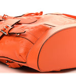 Piuma Calfskin Jumbo GG Embossed Double Buckle Backpack Good Orange