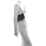 Lambskin Quilted CC Clutch On Chain Black