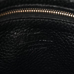 Pebbled Calfskin Mini Rockstud Flip-Lock Messenger Bag Black