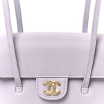 Shiny Caviar Mini Preppy Coco Shoulder Bag Purple