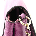 Heavy Grain Calfskin Small Margaret Crossbody Purple