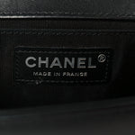 Lambskin Braided Woven Small Boy Flap Black