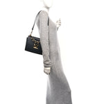 Epi Twist Braided Strap Shoulder Bag MM Black