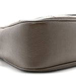 Sakai Be Green Calfskin Diagonal Stitched Small Blondie Shoulder Bag Craclet Brown