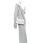Grain De Poudre Matelasse Chevron Monogram Chain Wallet Crema Soft