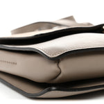 Suede Calfskin Small Faye Shoulder Bag Motty Grey