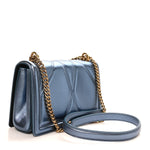 Metallic Nappa Quilted Medium Devotion Crossbody Bag Blue