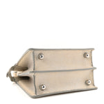 Stingray Shiny Nappa Petite Peekaboo I SEE U Satchel Beige