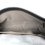 Metallic Lambskin Glass Pearl Embroidered Medium Boy Flap  Silver