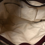 Pebbled Calfskin Large Bamboo Shopper Tote Burgundy