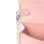 Epi Twist Belt Chain Wallet Rose Ballerine
