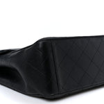 Lambskin Quilted XL Jumbo Single Flap Black