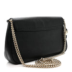 Pebbled Calfskin Medium Soho Flap Crossbody Black