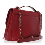 Caviar Quilted Large Business Affinity Flap Red