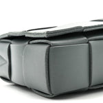 Lambskin Maxi Intrecciato Small Cassette Crossbody Bag Thunder