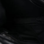 Crinkled Calfskin Matelasse Monogram Medium Niki Chain Satchel Black